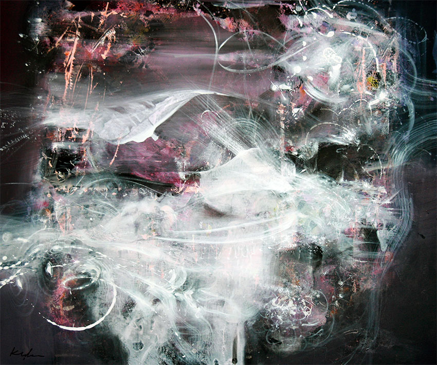 A WAY TO INFINITY HUGE SIZE MASTERPIECE FANTASTIC MINDSCAPE SUBLIME DIAPHANE ONIRIC ART SIGNED OVIDIU KLOSKA