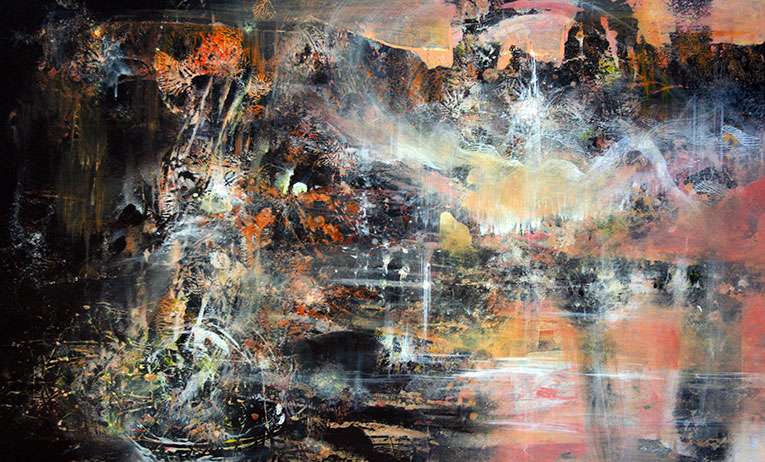Spiritual eclectic dream lanscapes/ human serenity / Cosmic light explosion / Escape from mundane world