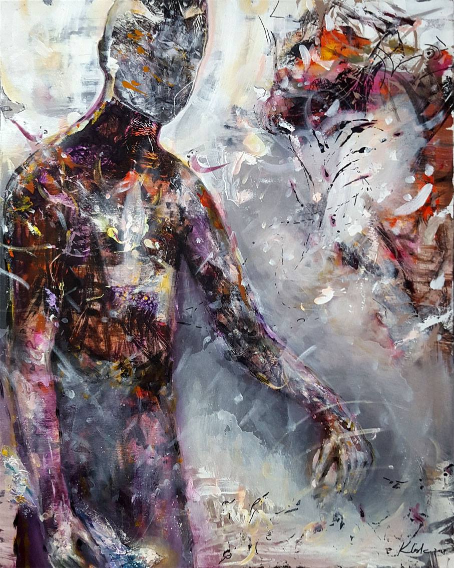 ME AND MY FANTASTIC BIRD 2 ORIGINAL ONEIRIC LARGE PAINTING CHILDHOOD MELANCHOLIA / Sold