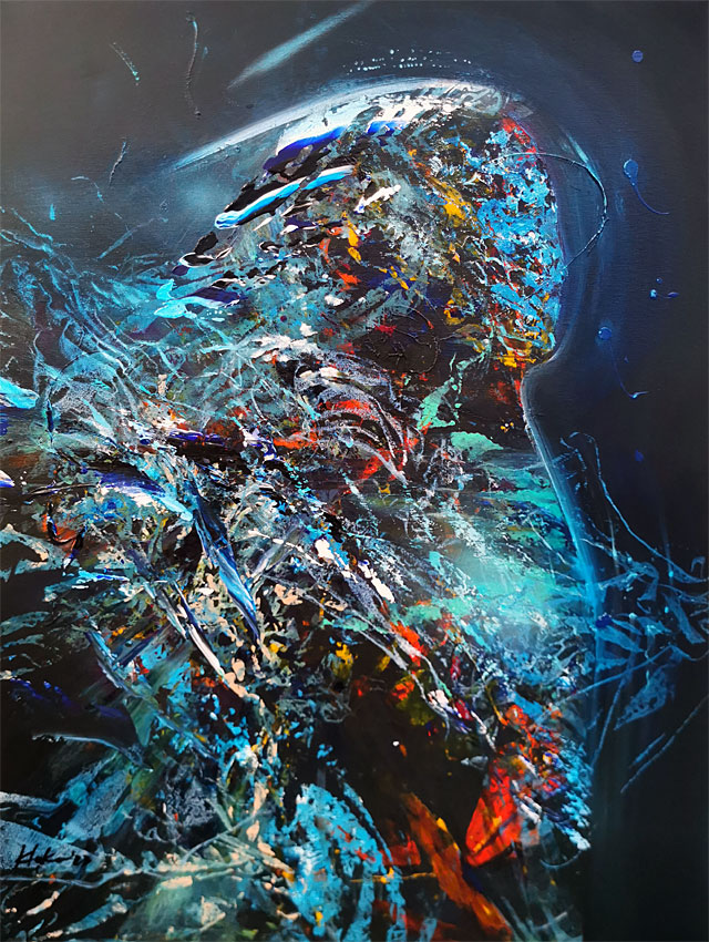 Stuning metaphysical enigmatic abstract angel art by master KLOSKA
