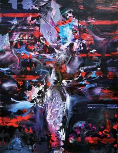 abstract flowers painting