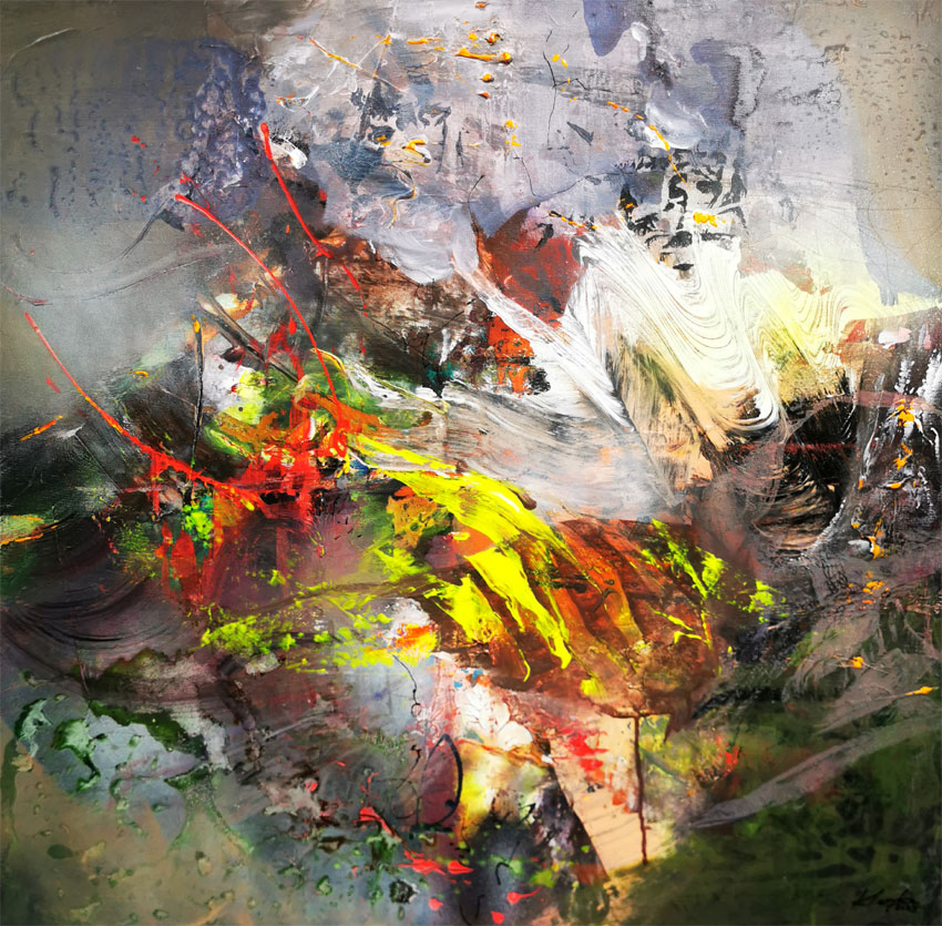 Enigmatic oneiric dreamy abstract large scale masterpiece Ovidiu Kloska