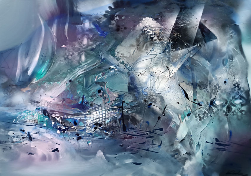 Abstract painting Reborn in the Memory of Traveling