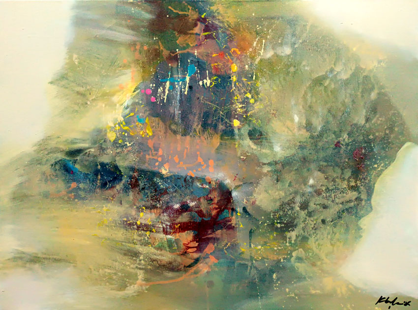 Abstract Ovidiu Kloska painting Residual Quiet