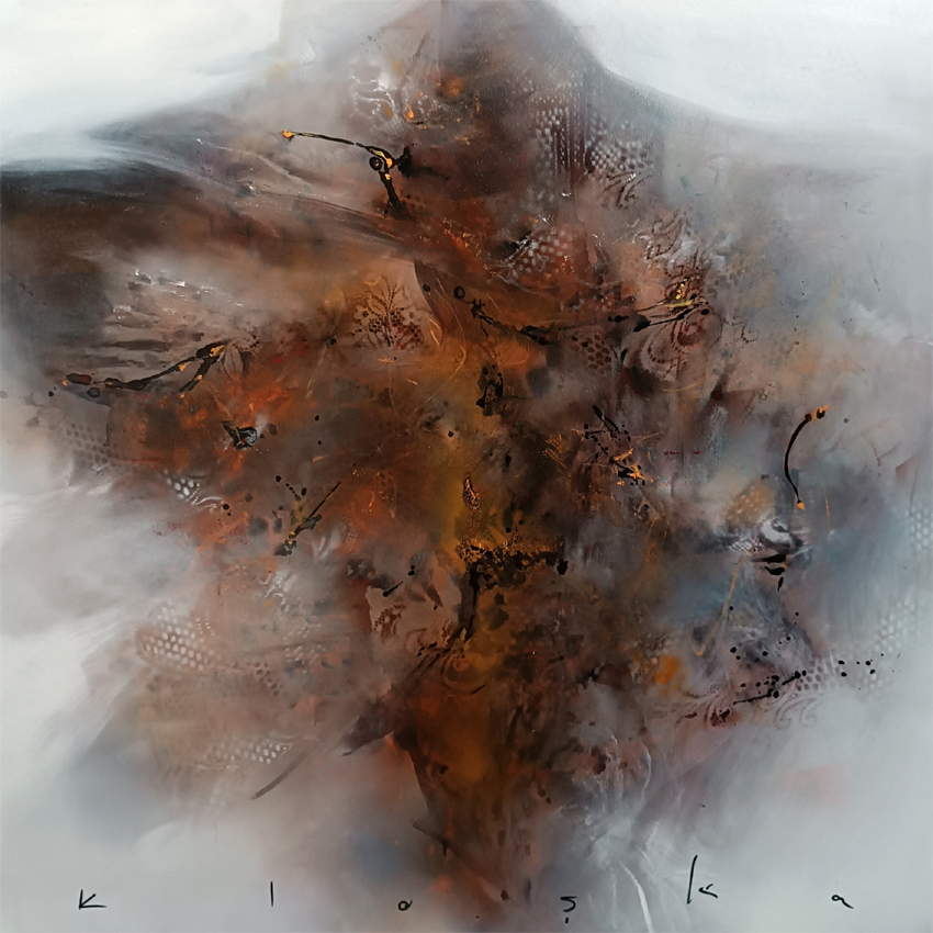 Ovidiu Kloska painting Between Gravity and the Desire to Fly