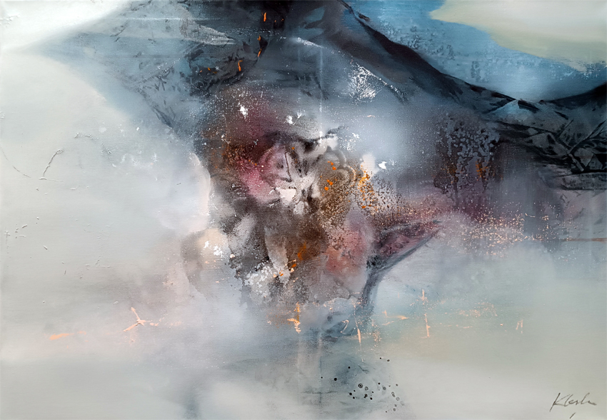Pressure of Becoming – Abstract Painting by Ovidiu Kloska