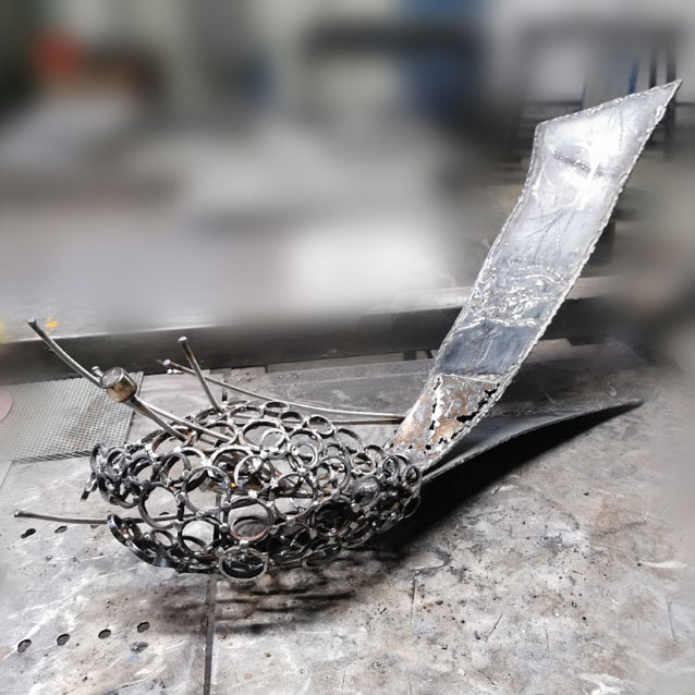 Welded metal sculptures unique pieces