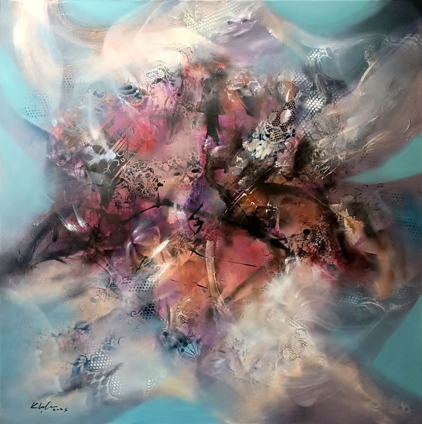 Song for a Living Cloud – Large Contemporary Abstract Painting Exploring Light and Transformation | Ovidiu Kloska