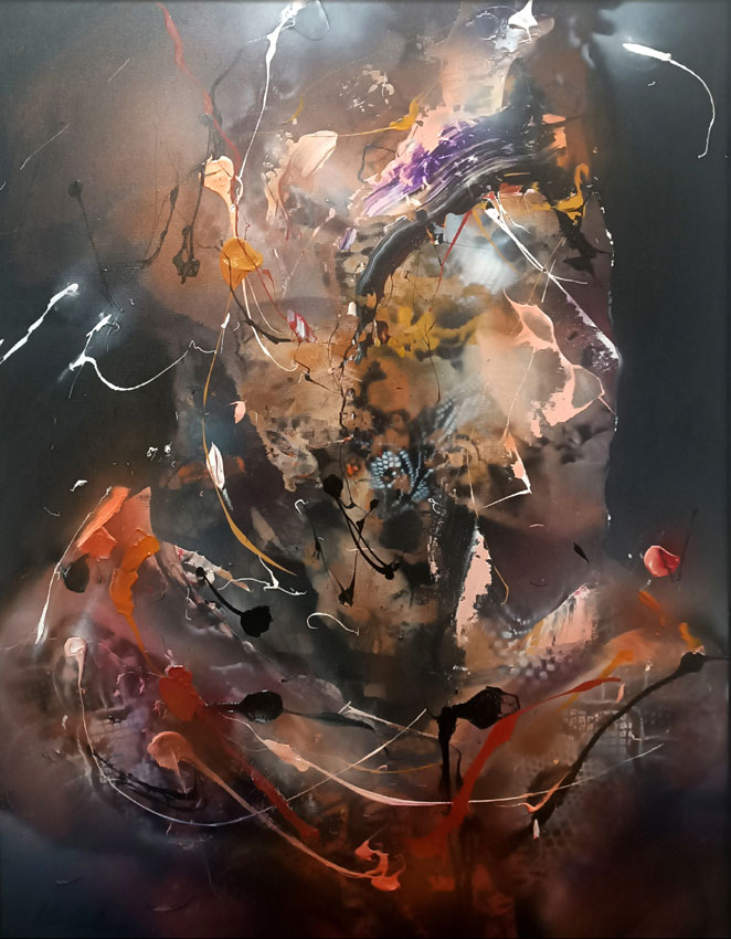 Echoes Beneath the Surface Original Painting by Ovidiu Kloska