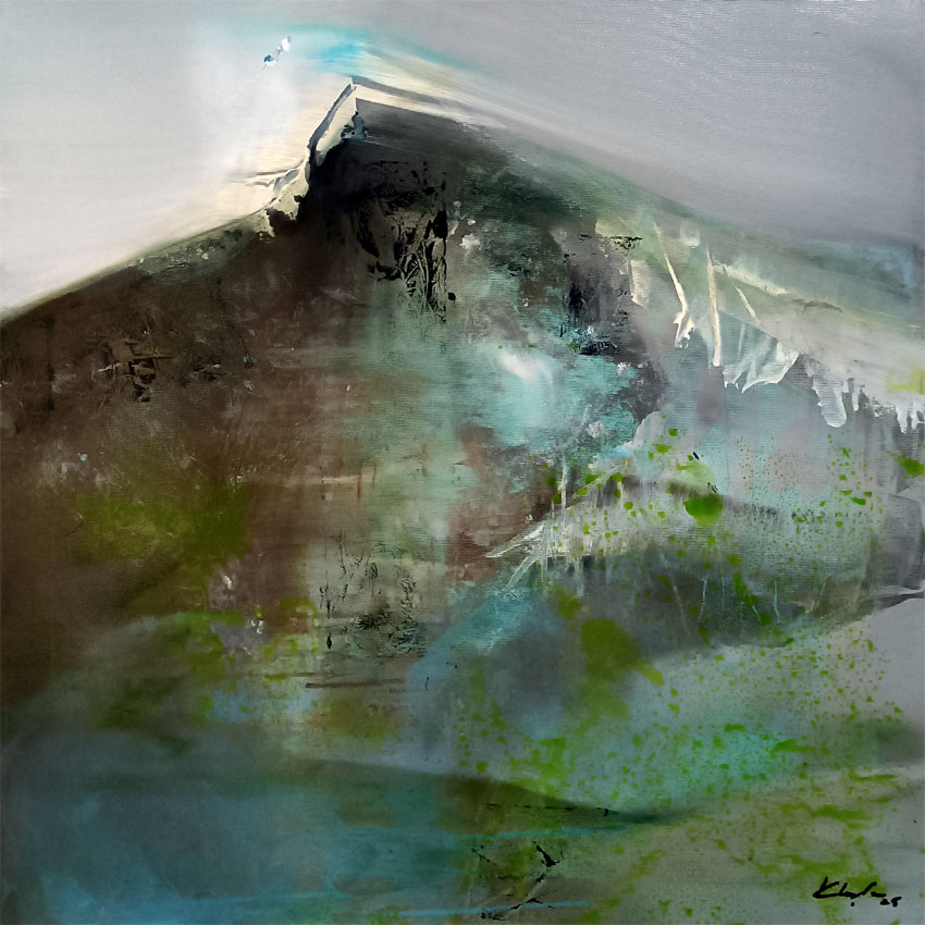 Frame of Serenity – Contemporary Abstract Painting by Ovidiu Kloska