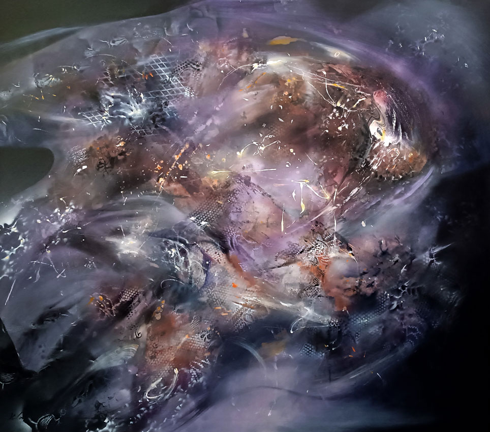The Memory of a Star Before It Was Born | Large XXL Abstract Painting by Ovidiu Kloska
