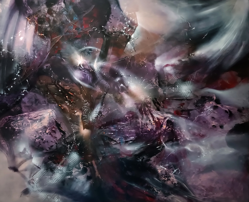 Metaphysical Nocturne in Stardust | Large XXL Abstract Painting by Ovidiu Kloska Metaphysical Nocturne in Stardust | Large XXL Abstract Painting by Ovidiu Kloska